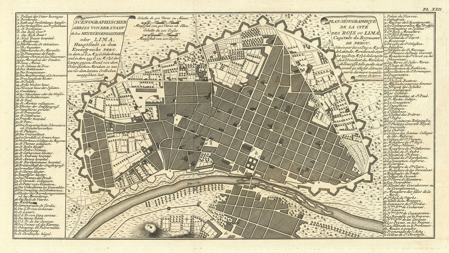 presentation of the map reproduction without a frame