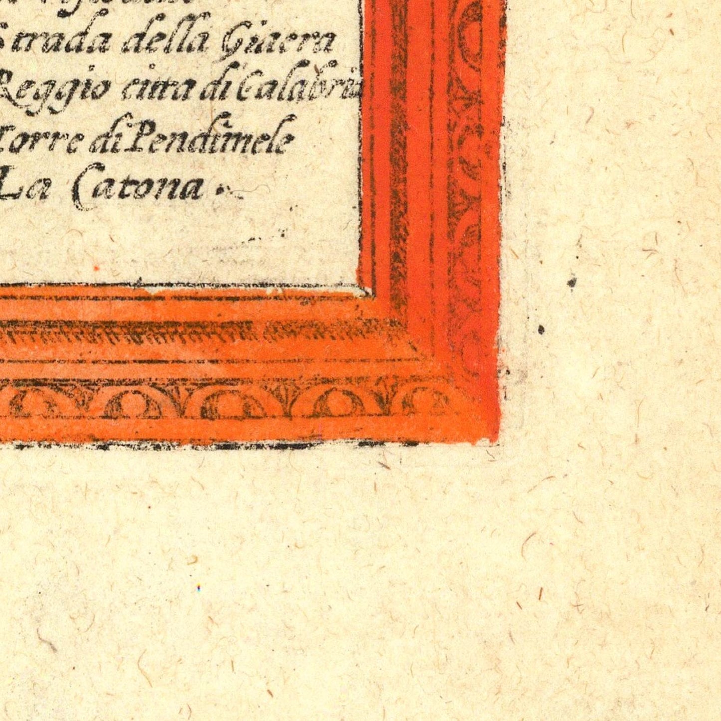 detail of the map from the bottom right corner
