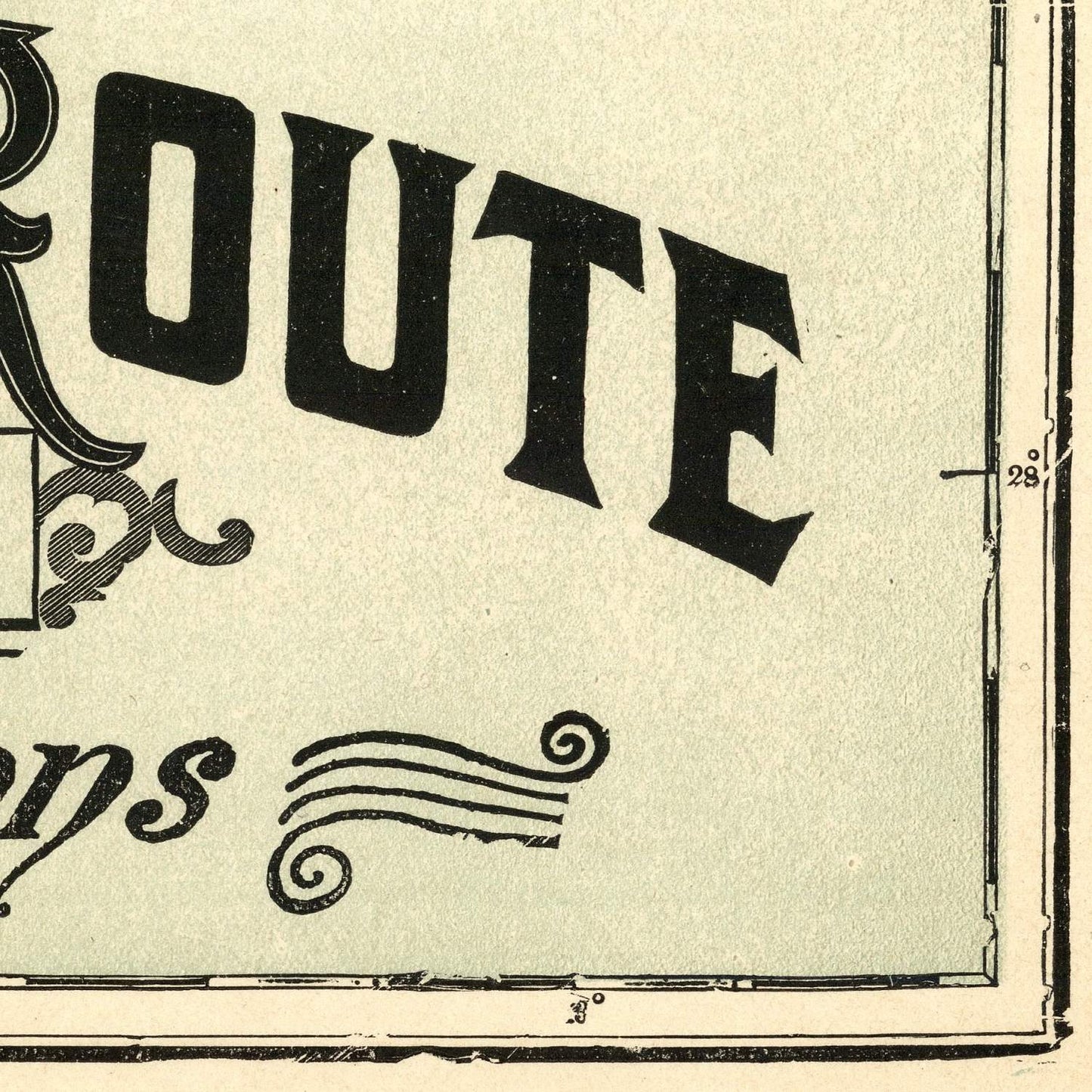 detail of the map from the bottom right corner