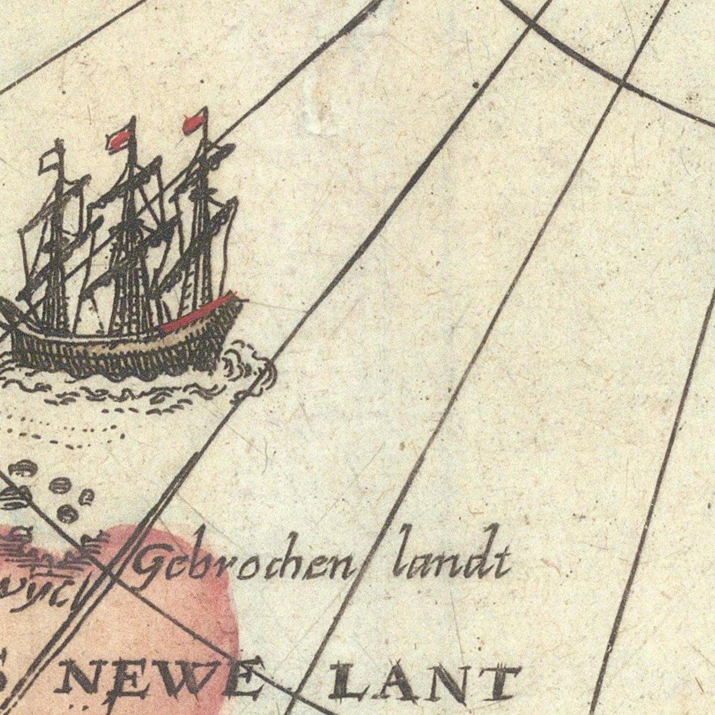 detail of the map from the centre