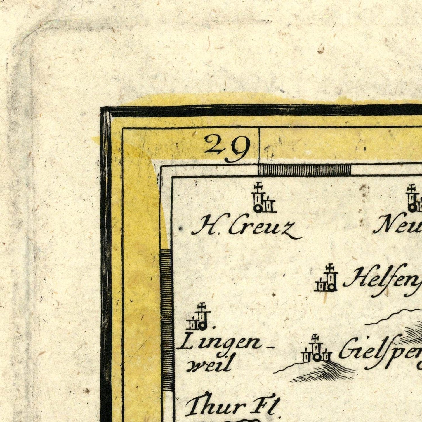 detail of the map from the top left corner