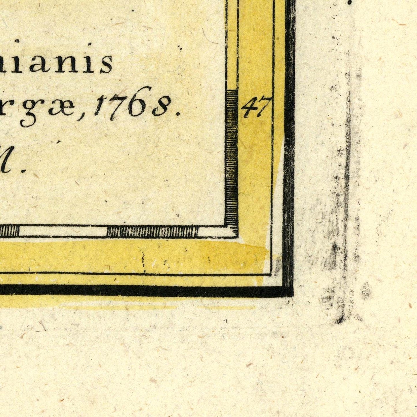 detail of the map from the bottom right corner