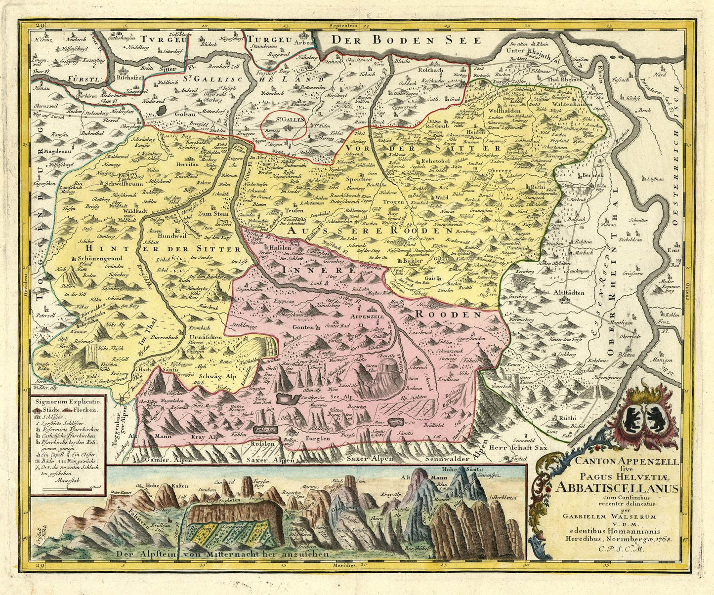 presentation of the map reproduction without a frame