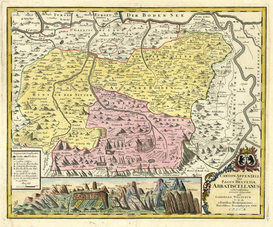 presentation of the map reproduction without a frame