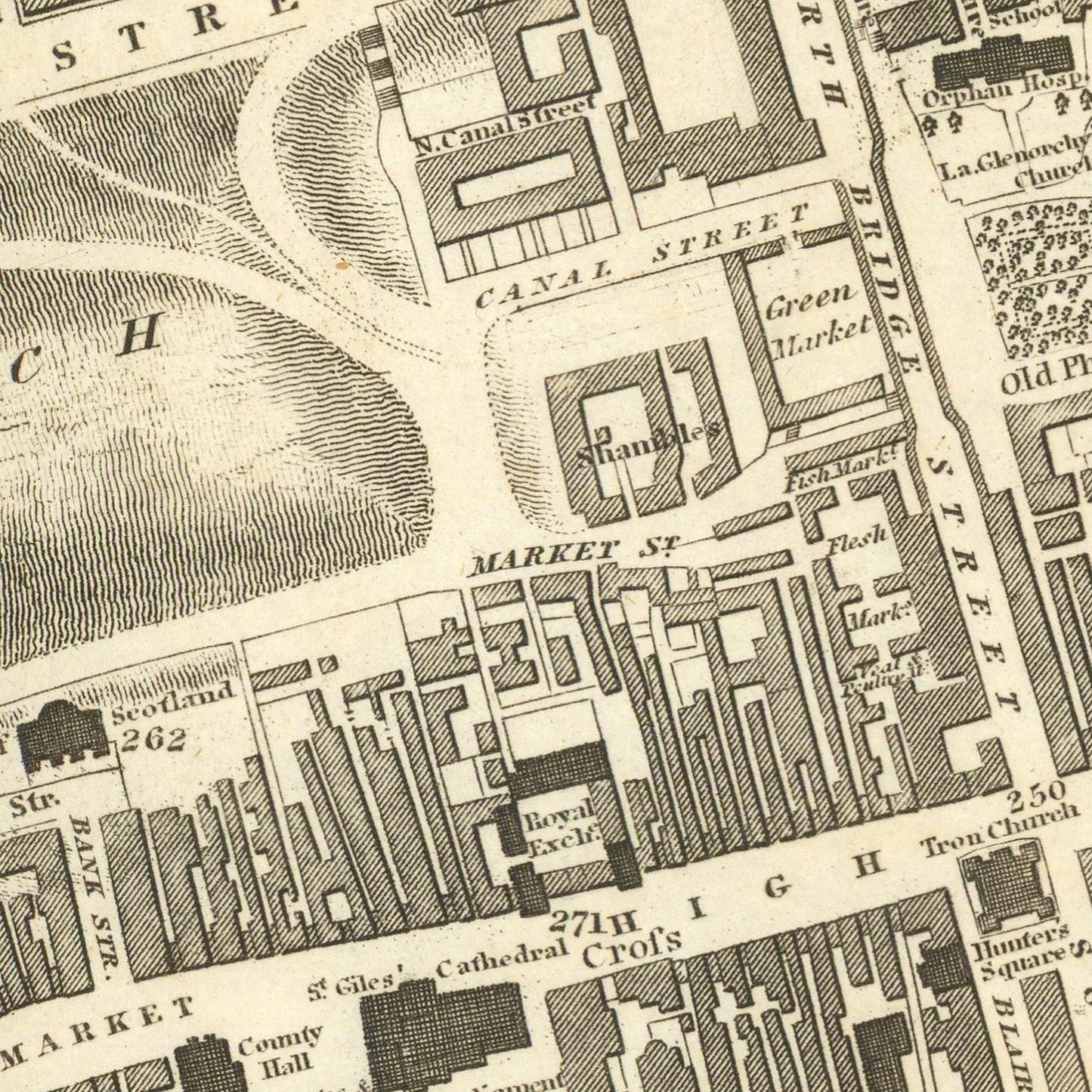 detail of the map from the centre