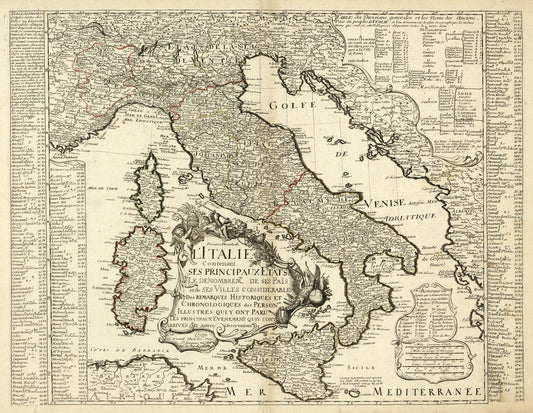 presentation of the map reproduction without a frame