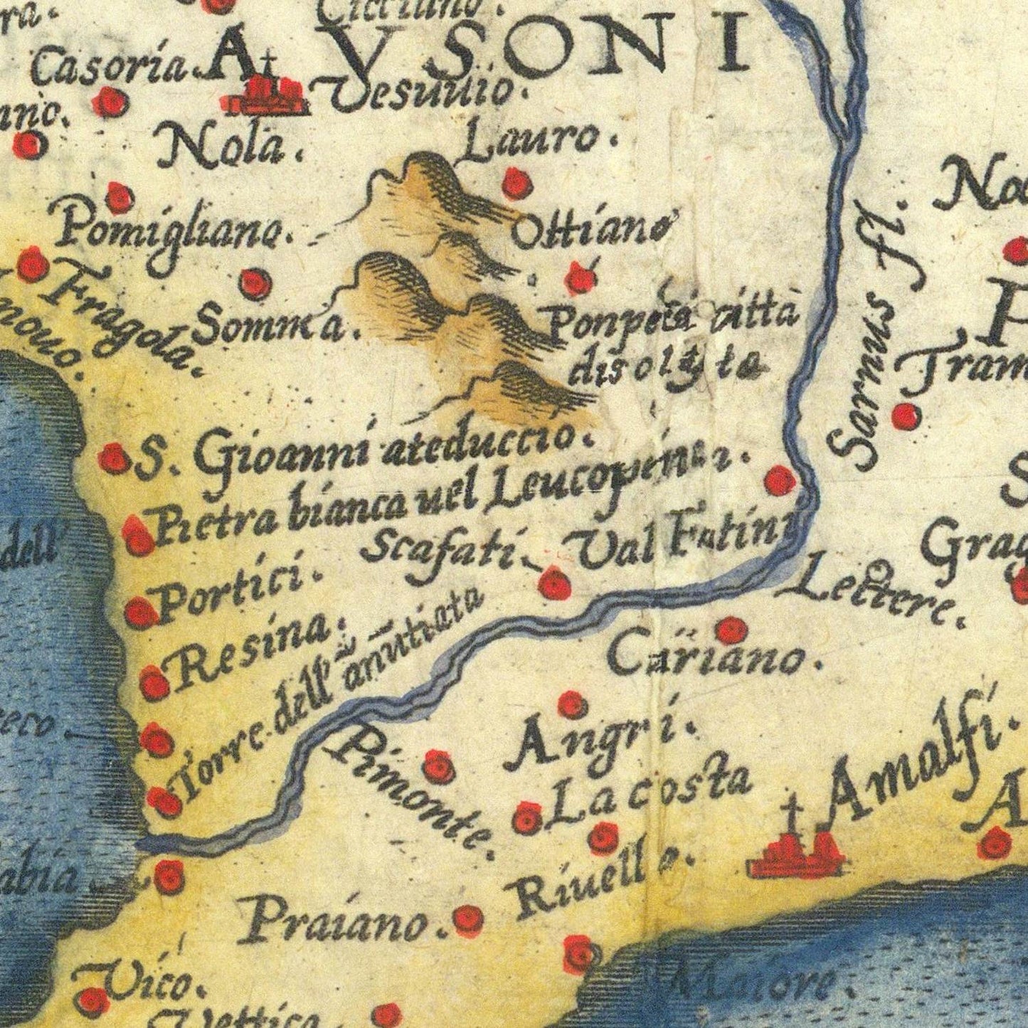 detail of the map from the centre