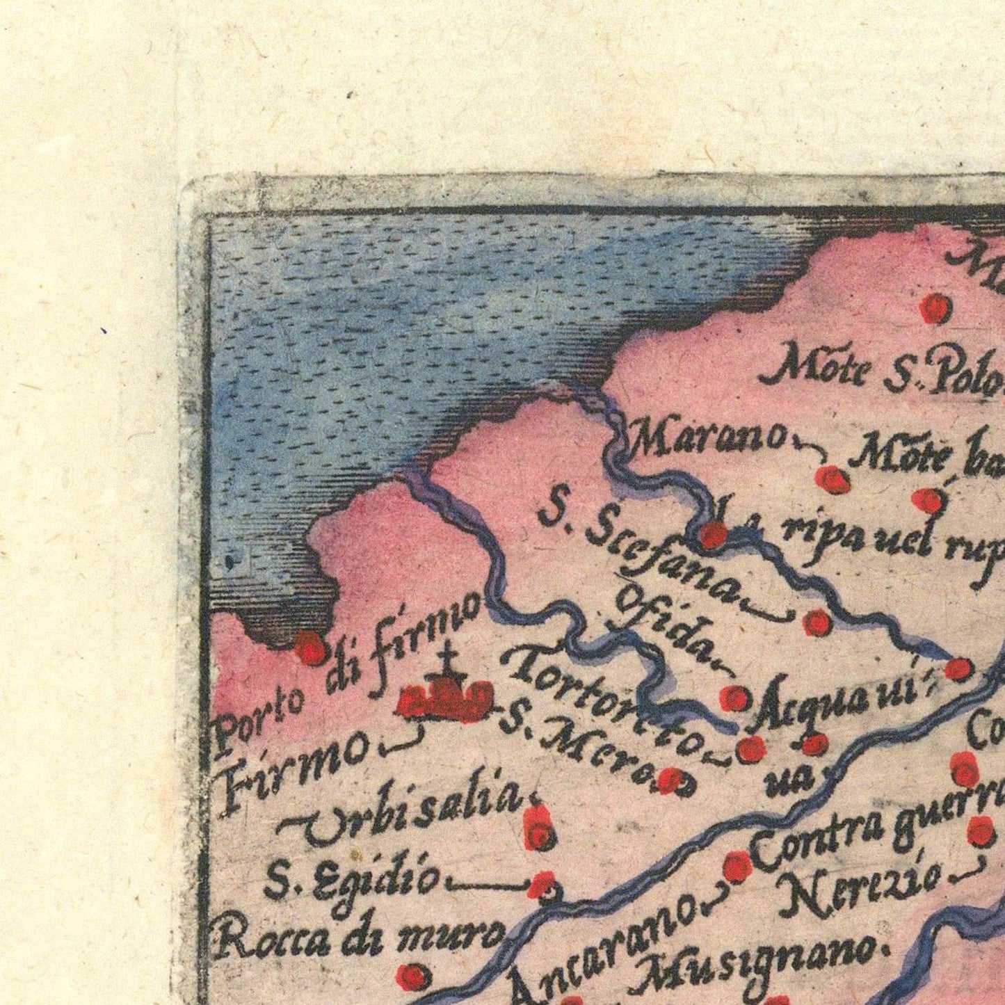detail of the map from the top left corner