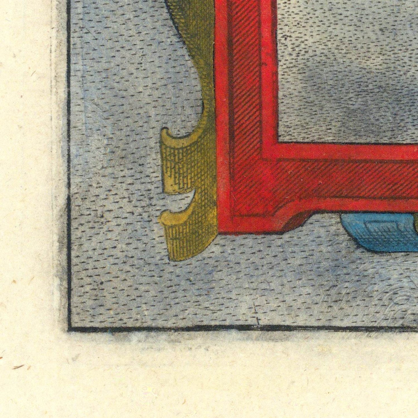 detail of the map from the bottom left corner