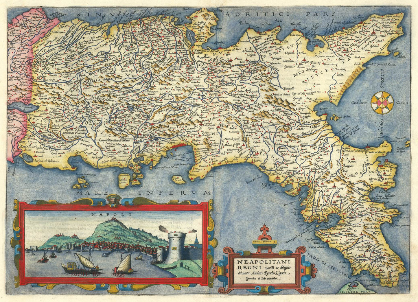 presentation of the map reproduction without a frame