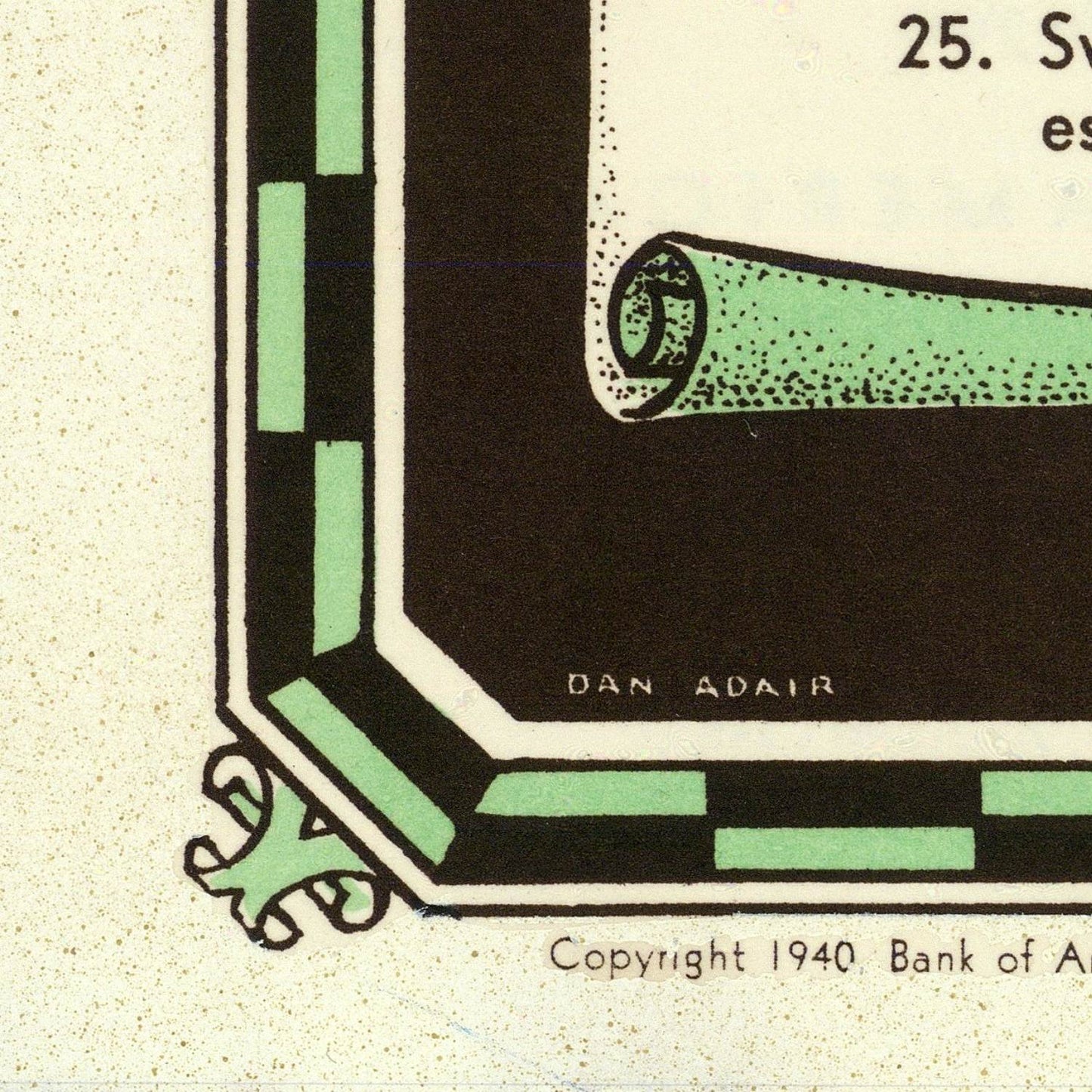 detail of the map from the bottom left corner