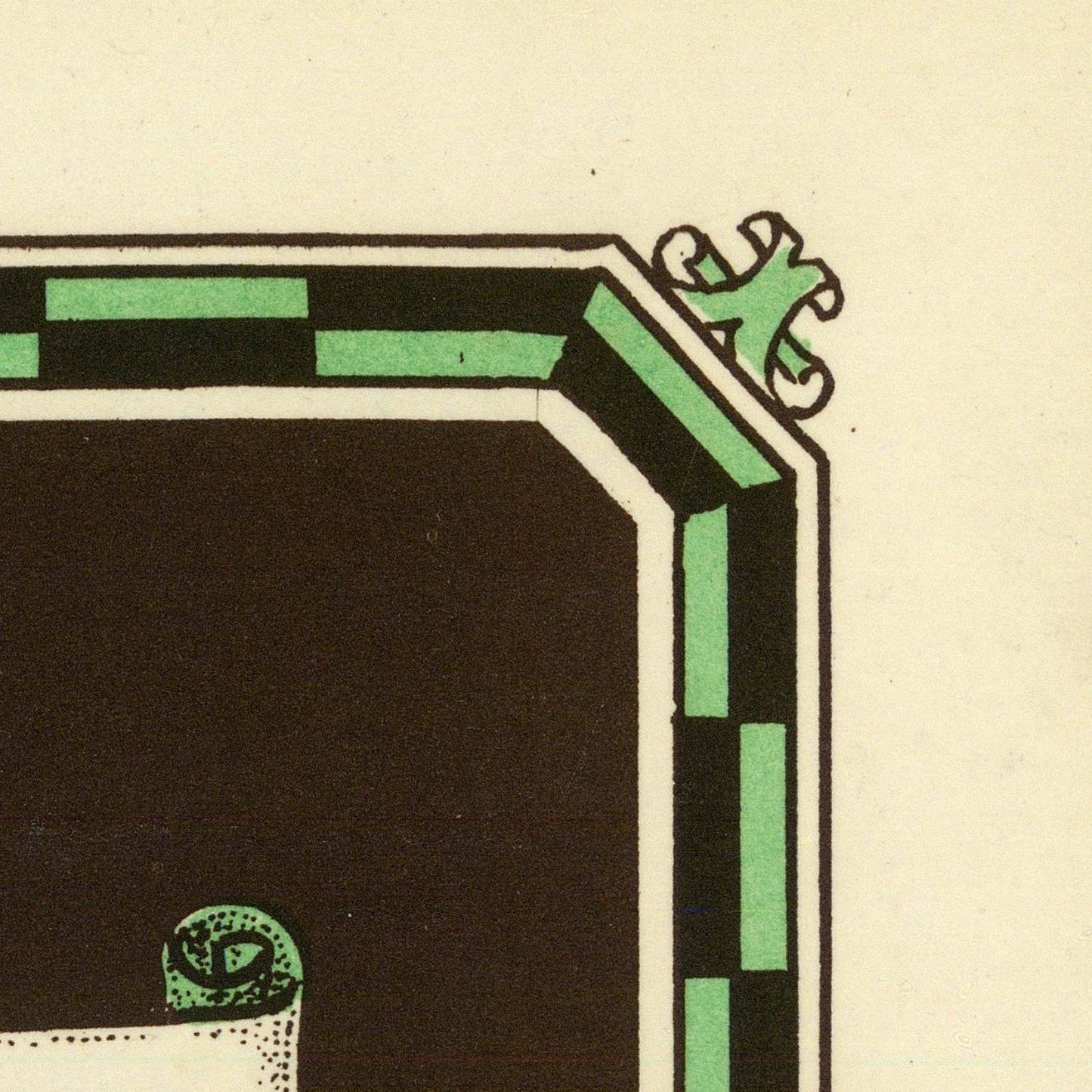 detail of the map from the top right corner
