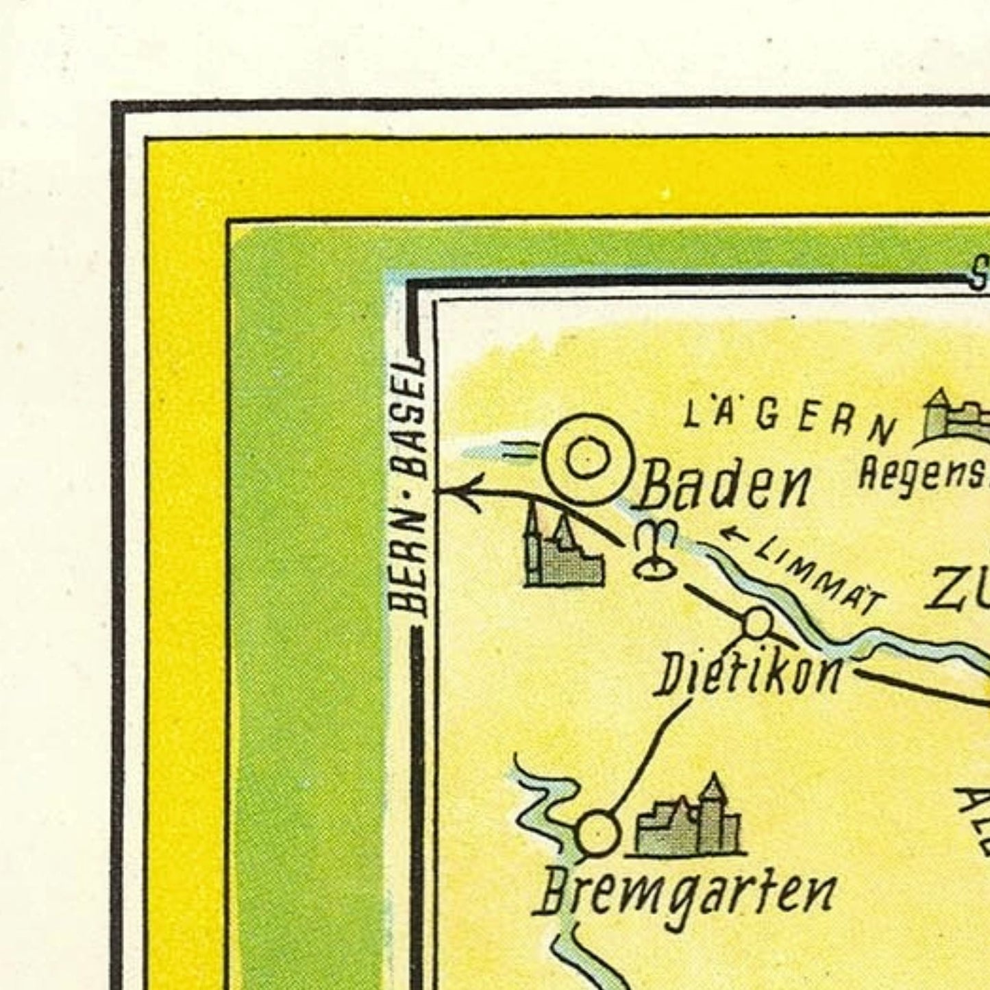 detail of the map from the top left corner