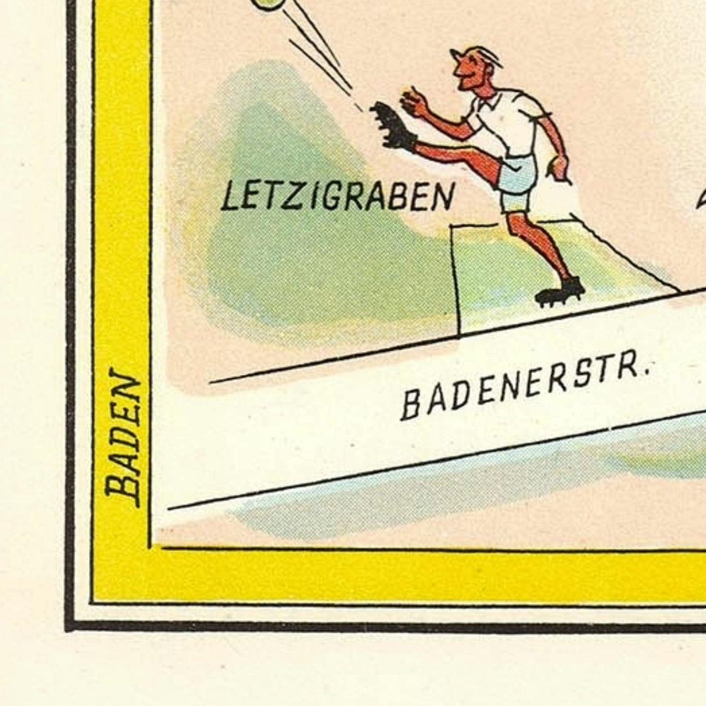 detail of the map from the bottom left corner