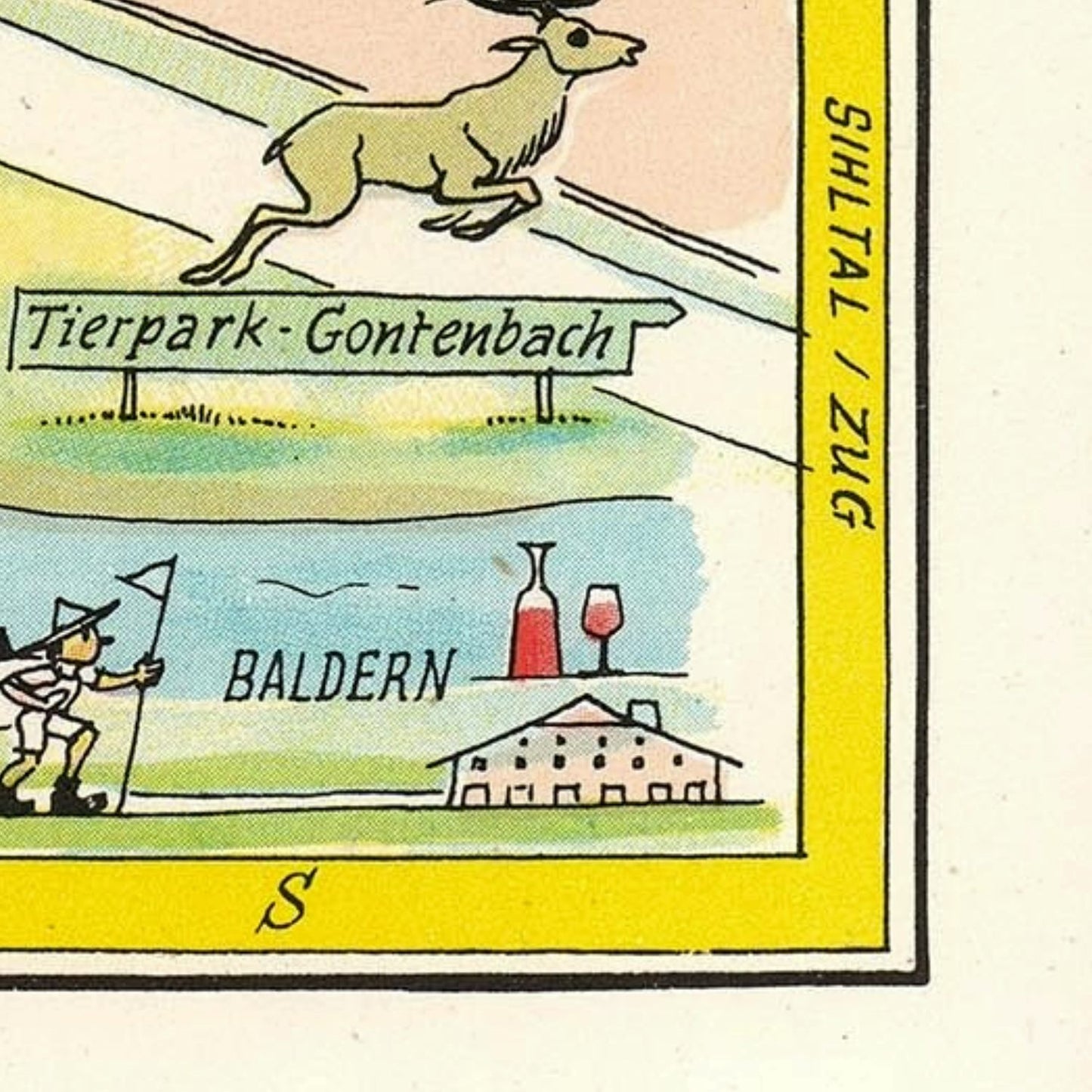 detail of the map from the bottom right corner