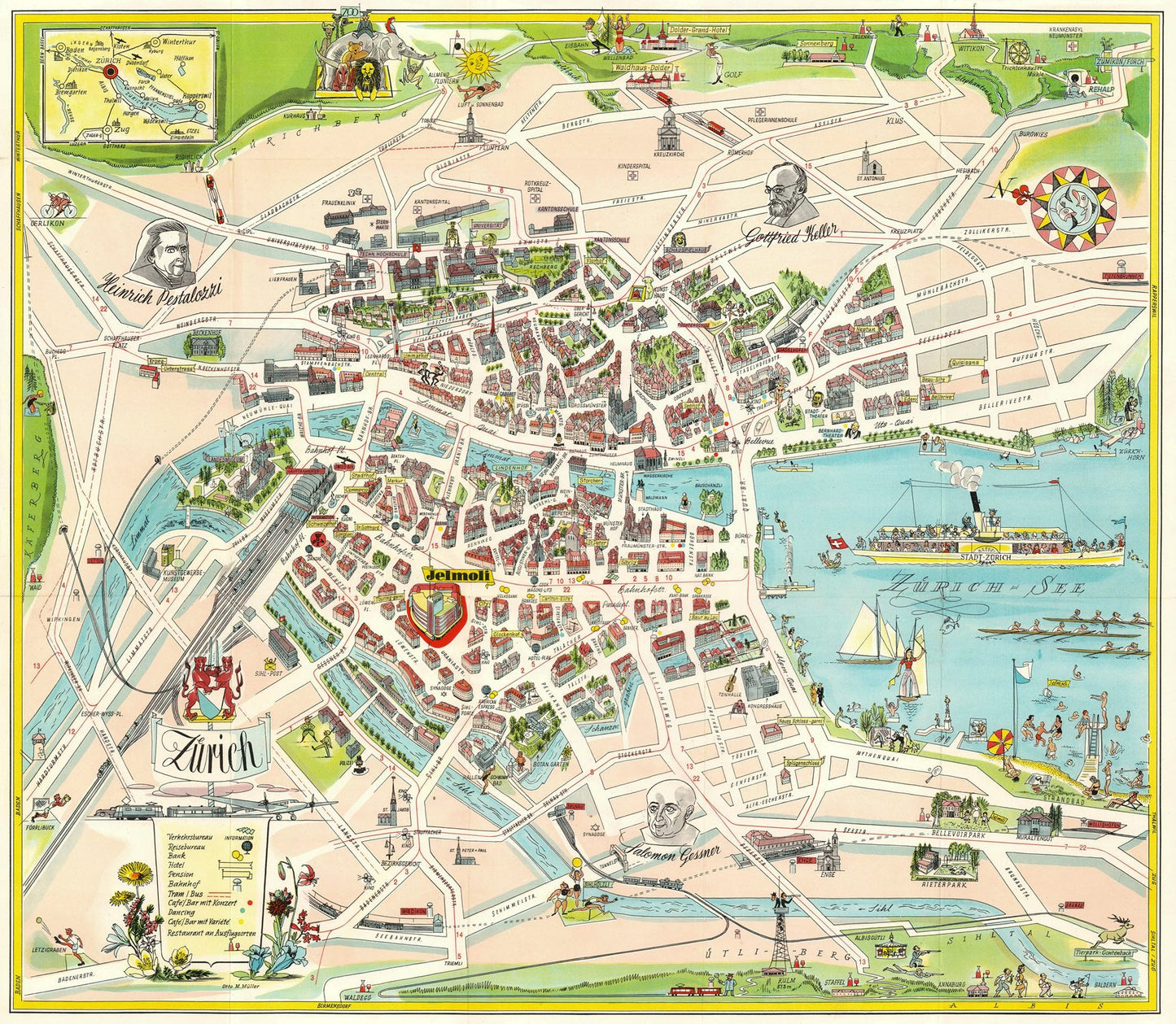 presentation of the map reproduction without a frame