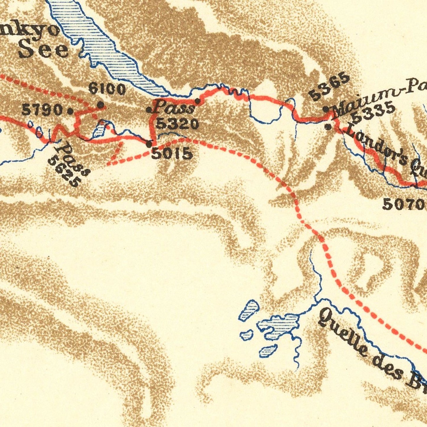 detail of the map from the centre