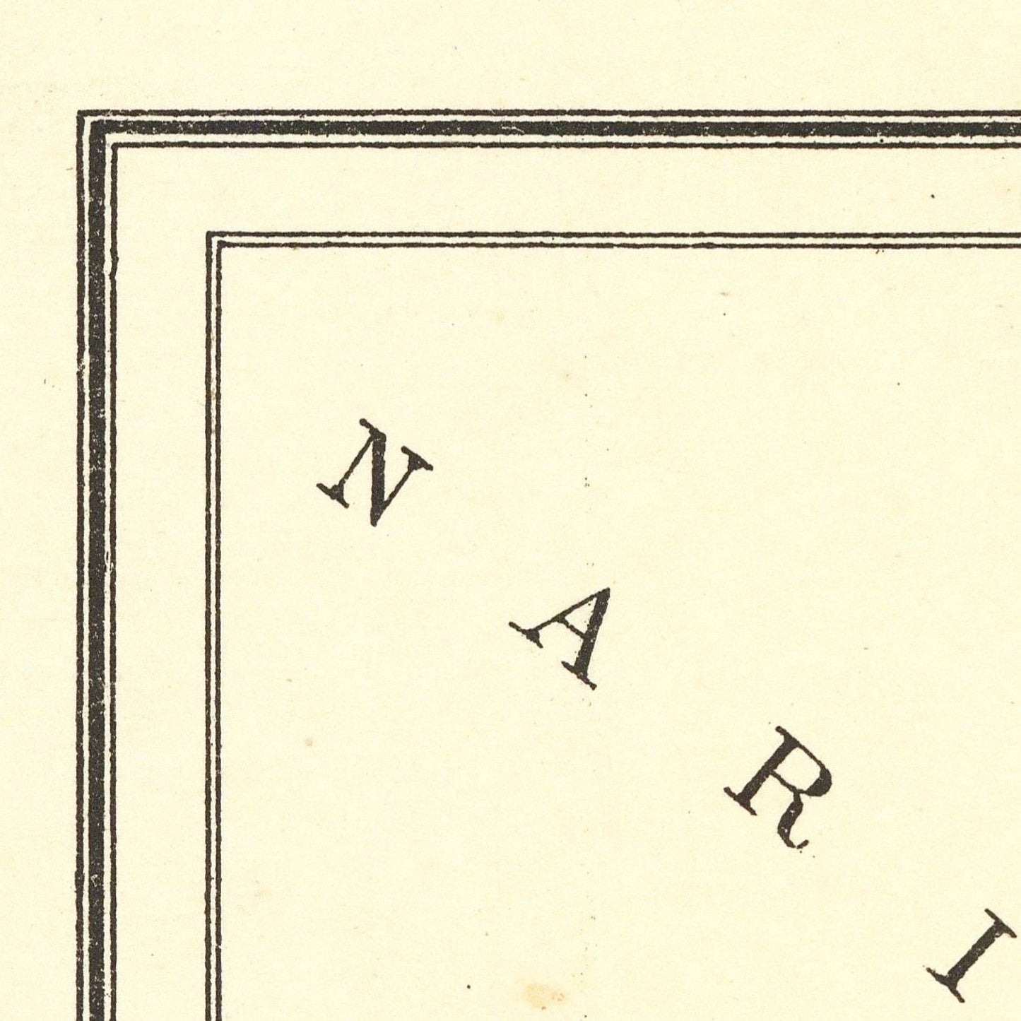 detail of the map from the top left corner