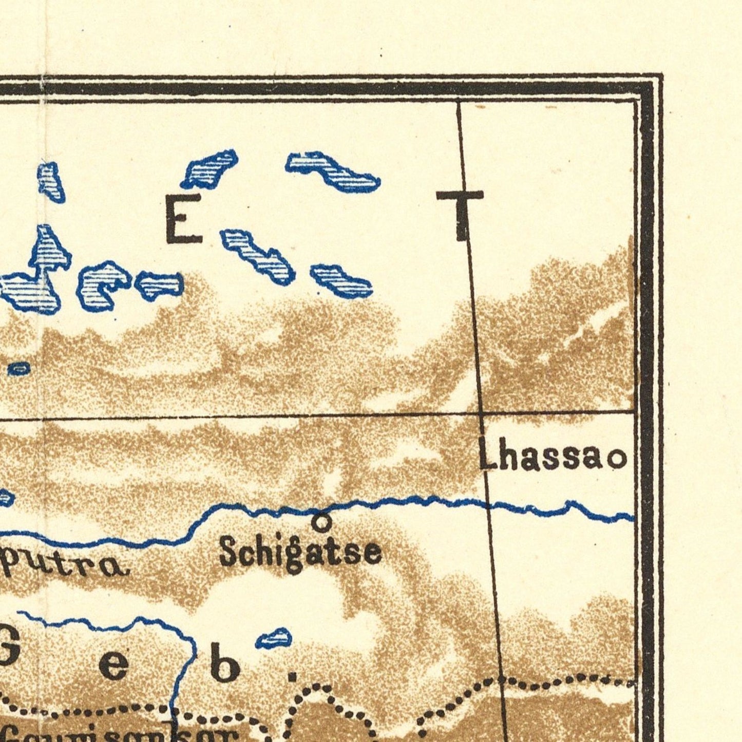 detail of the map from the top right corner