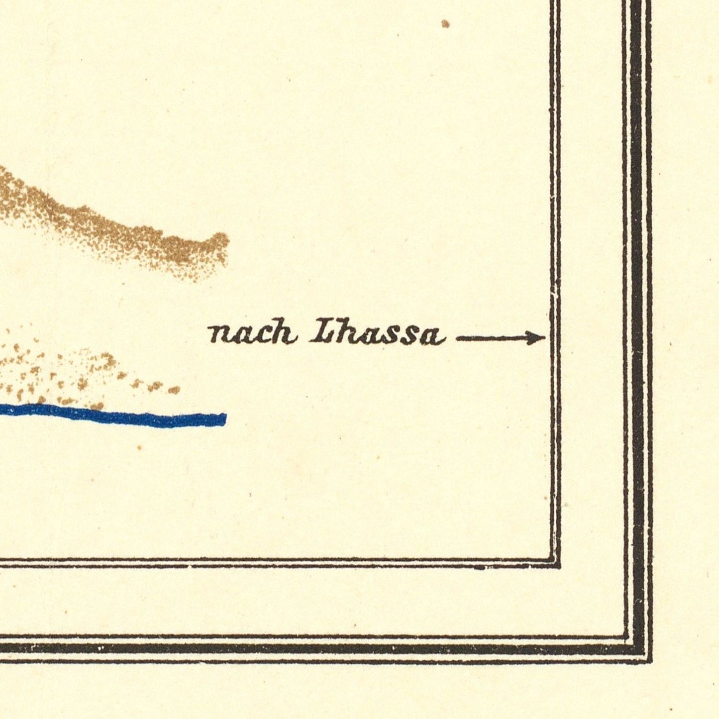 detail of the map from the bottom right corner