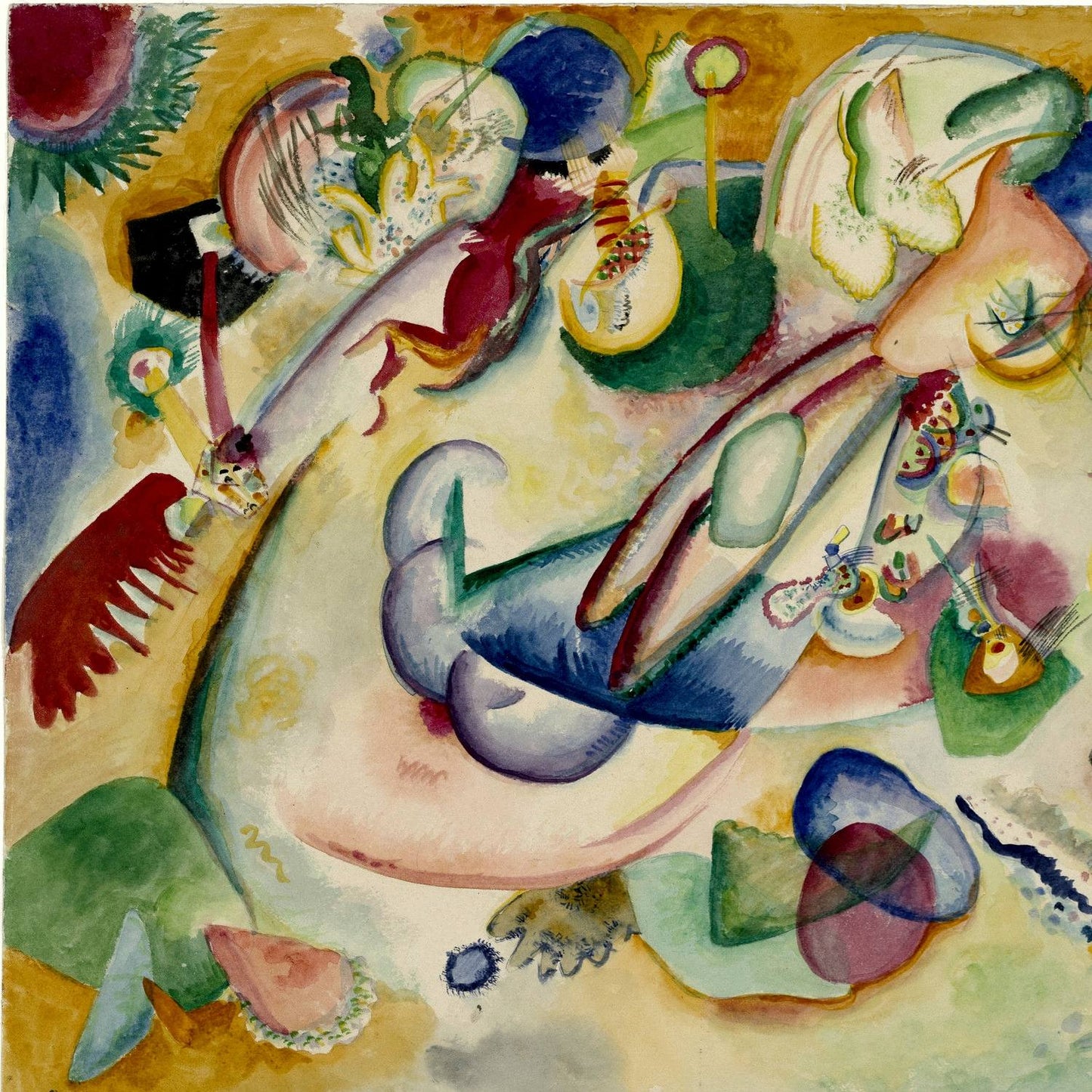 detail of the fine art reproduction from the top left
