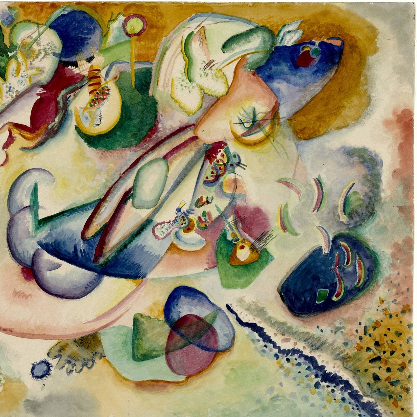 detail of the fine art reproduction from the top right corner