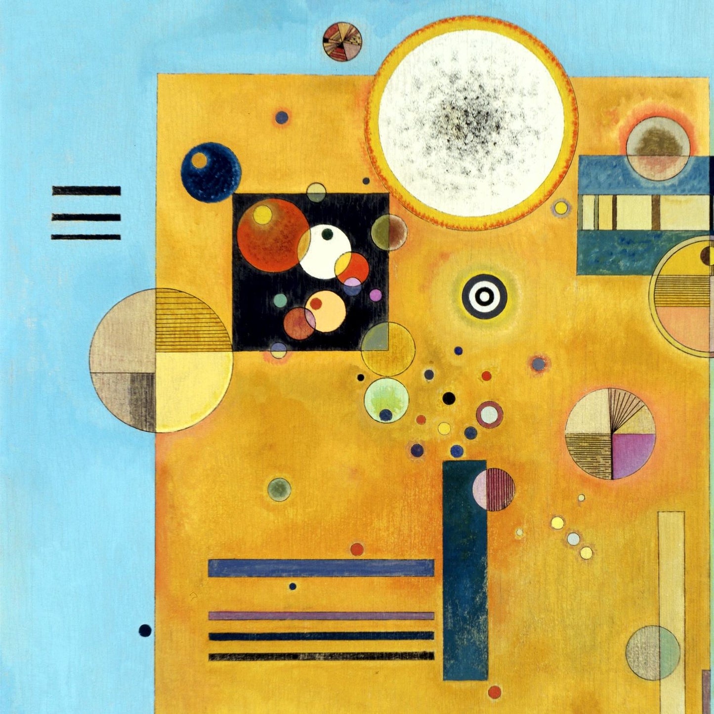 detail of the fine art reproduction from the centre left