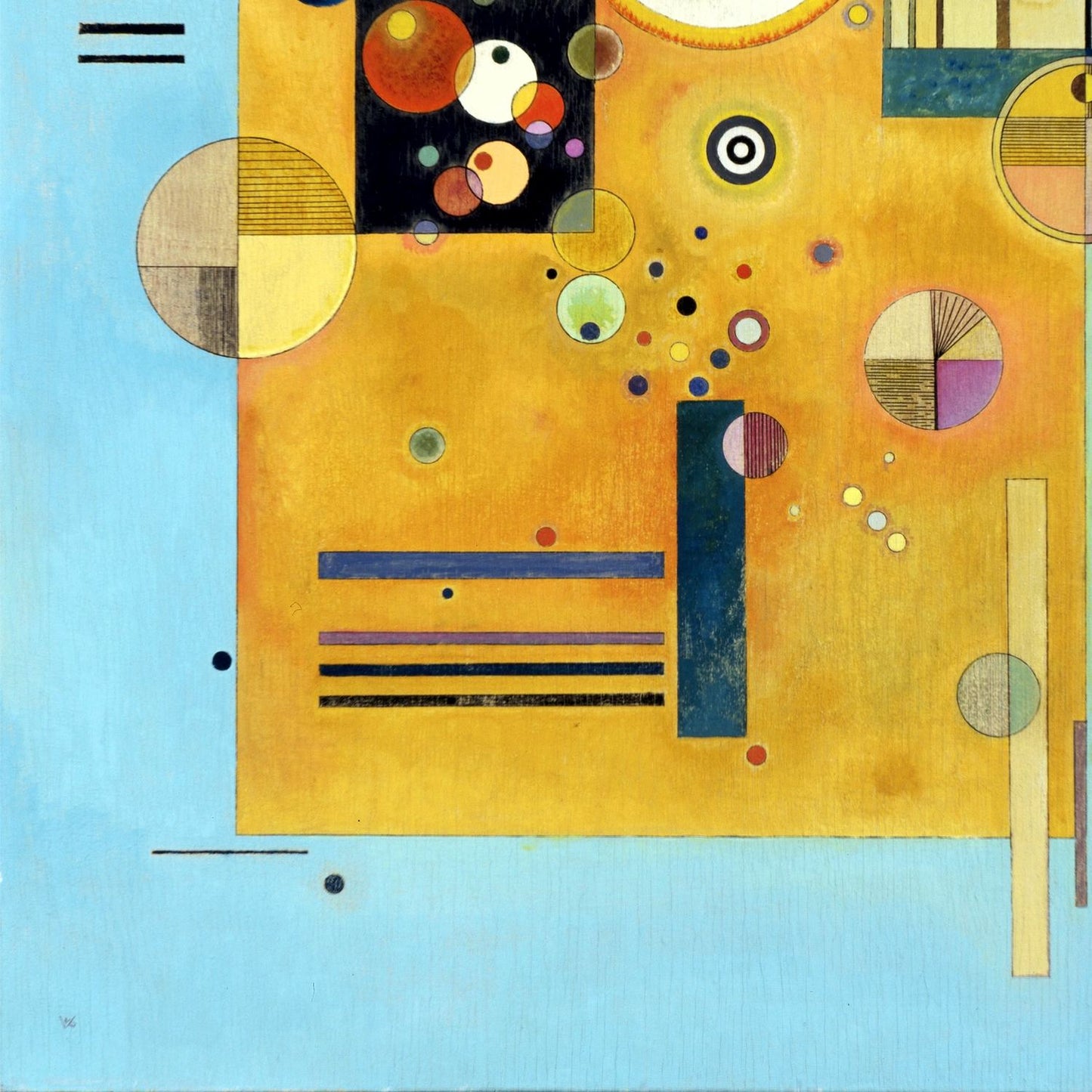 detail of the fine art reproduction from the bottom left corner