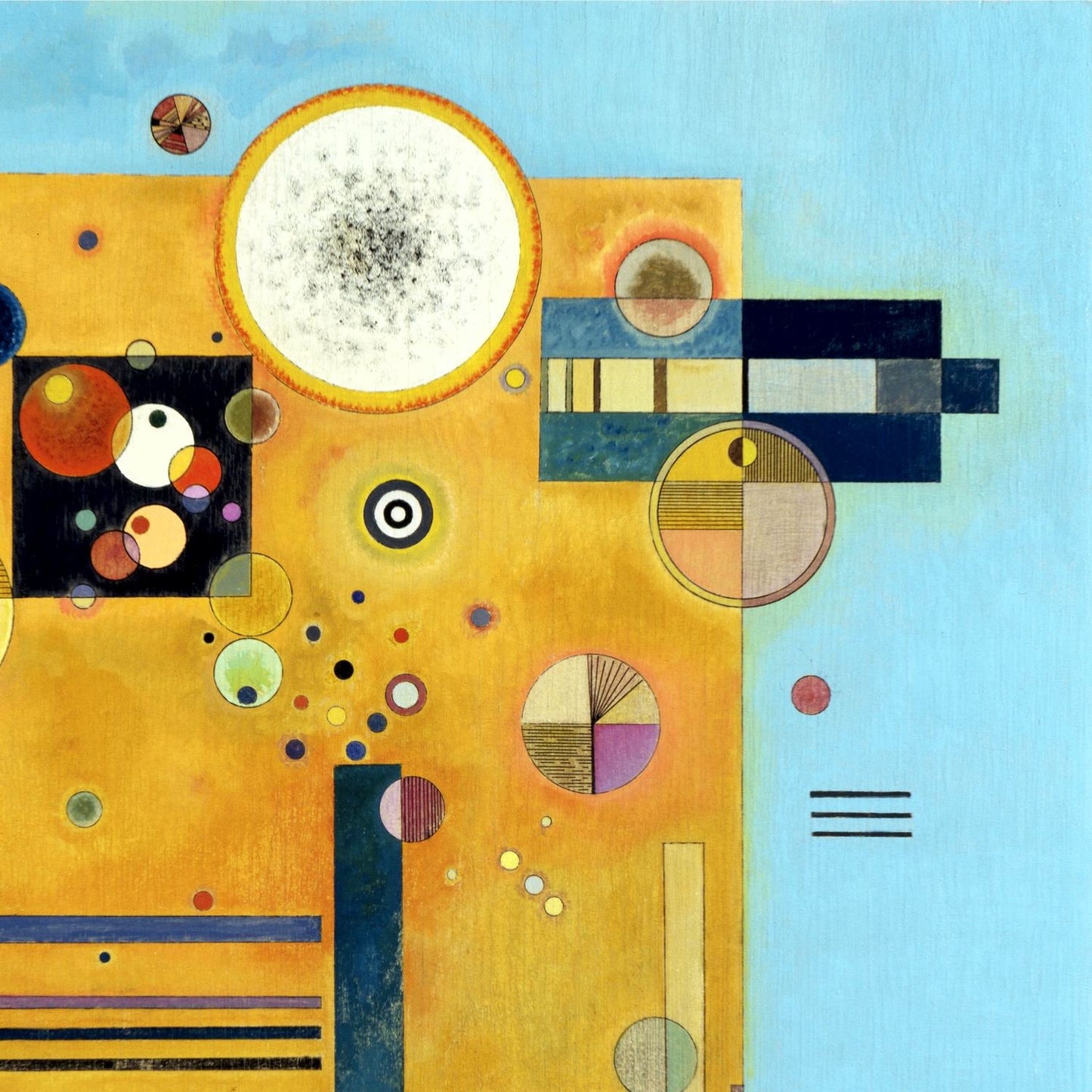 detail of the fine art reproduction from the top right corner