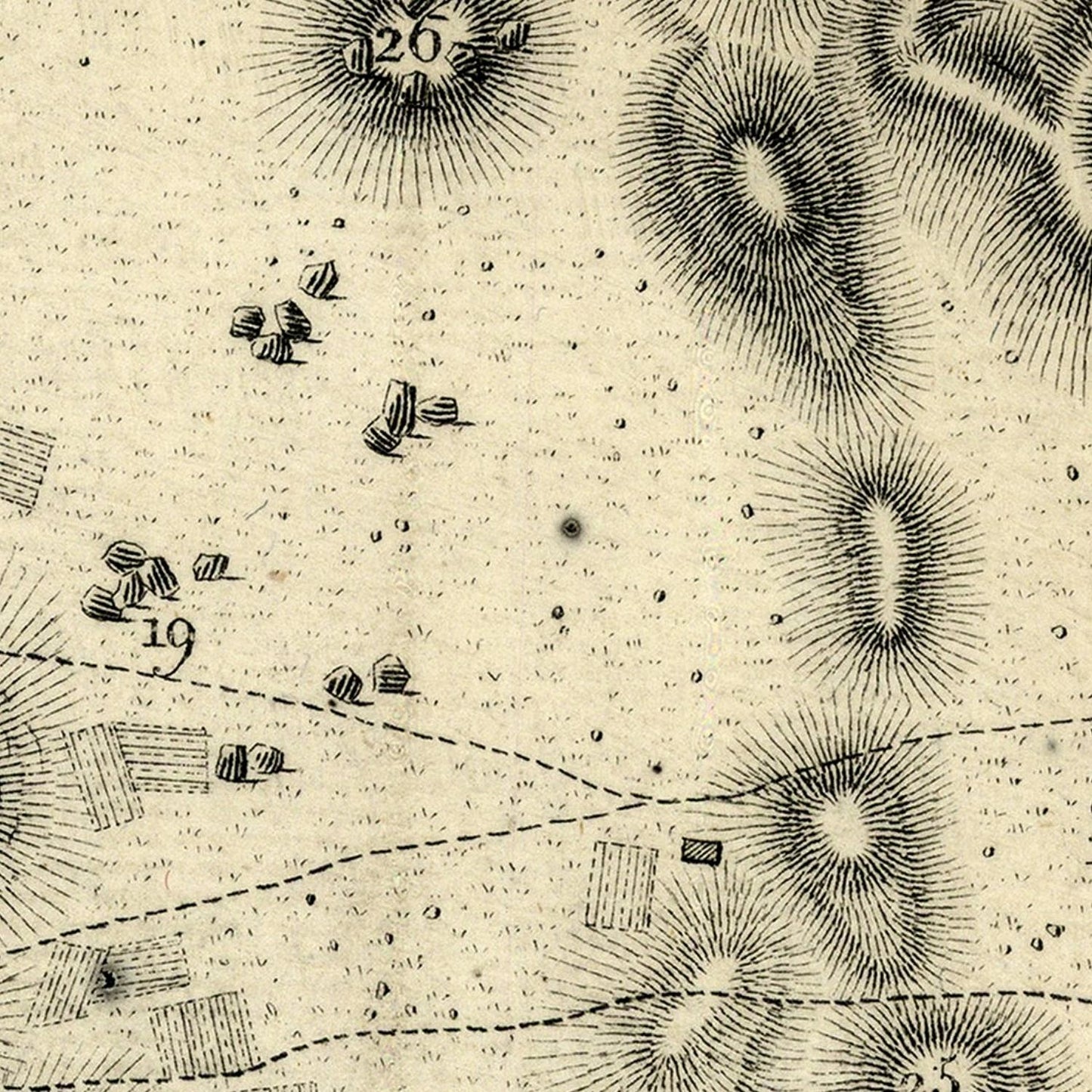 detail of the map from the centre