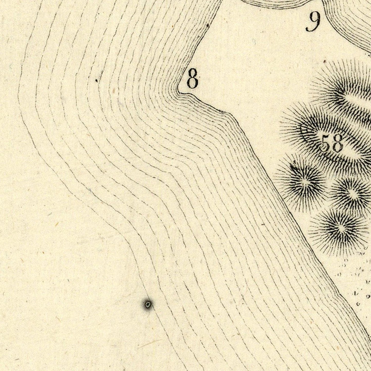 detail of the map from the centre left
