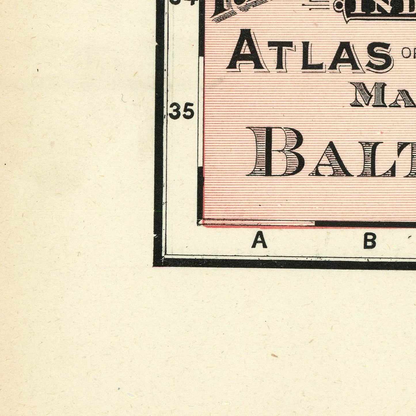 detail of the map from the bottom left corner