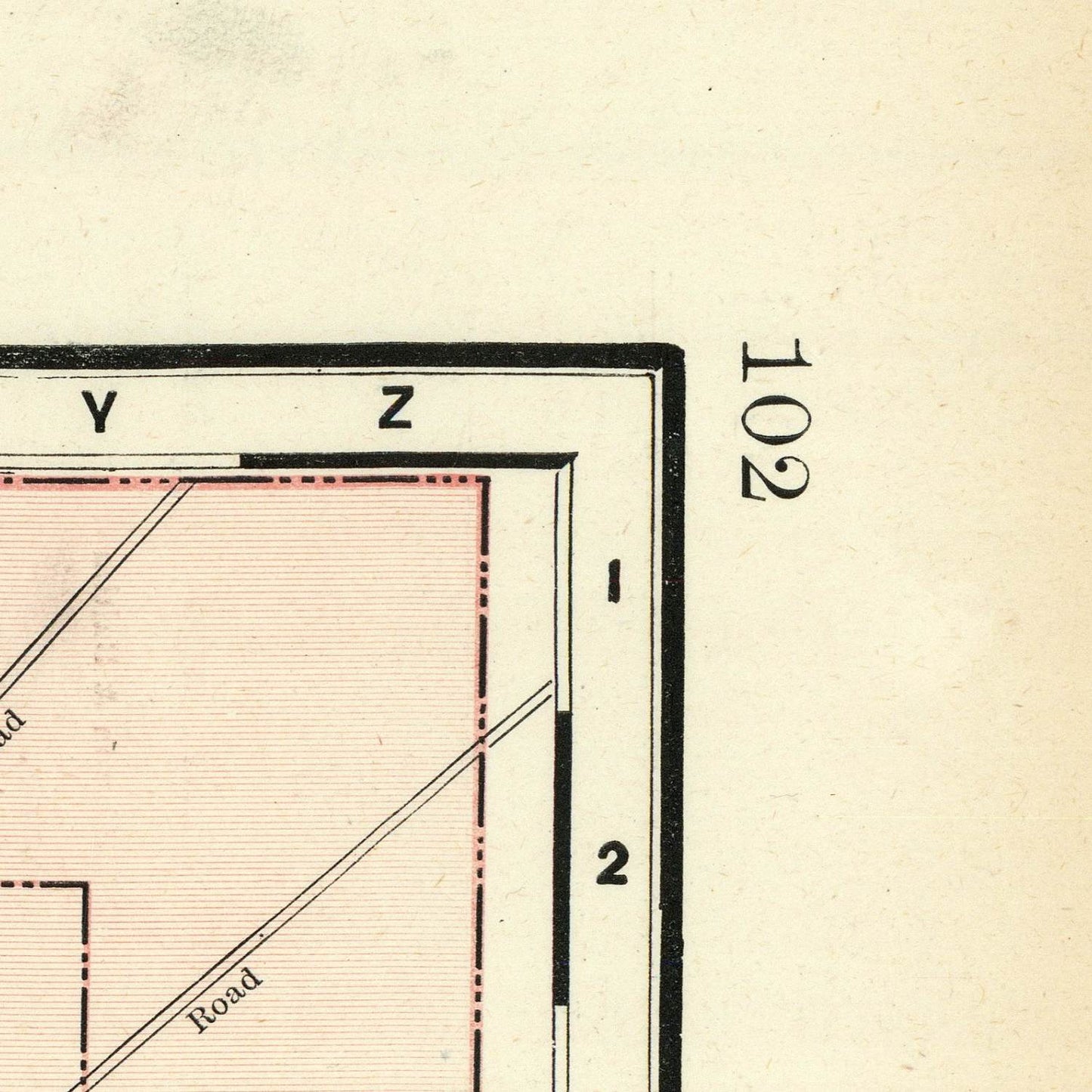 detail of the map from the top right corner