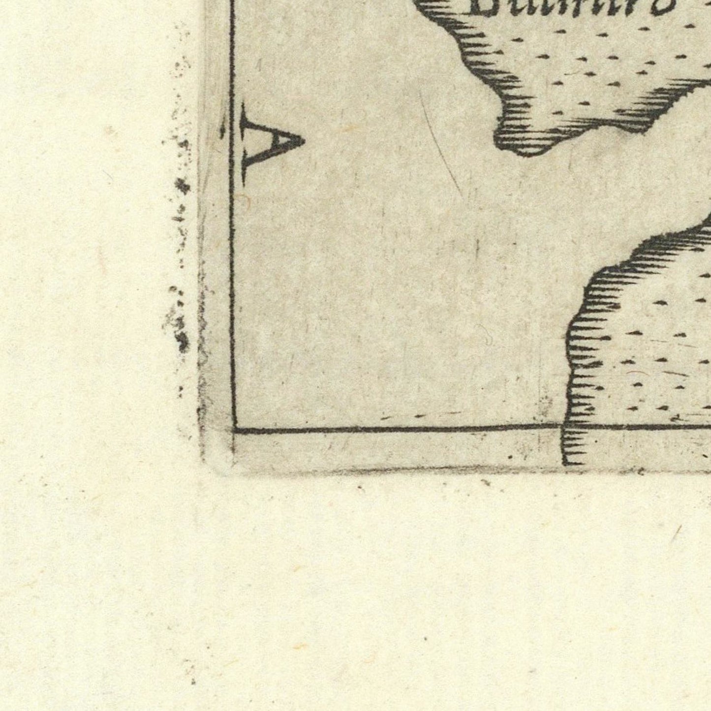 detail of the map from the bottom left corner