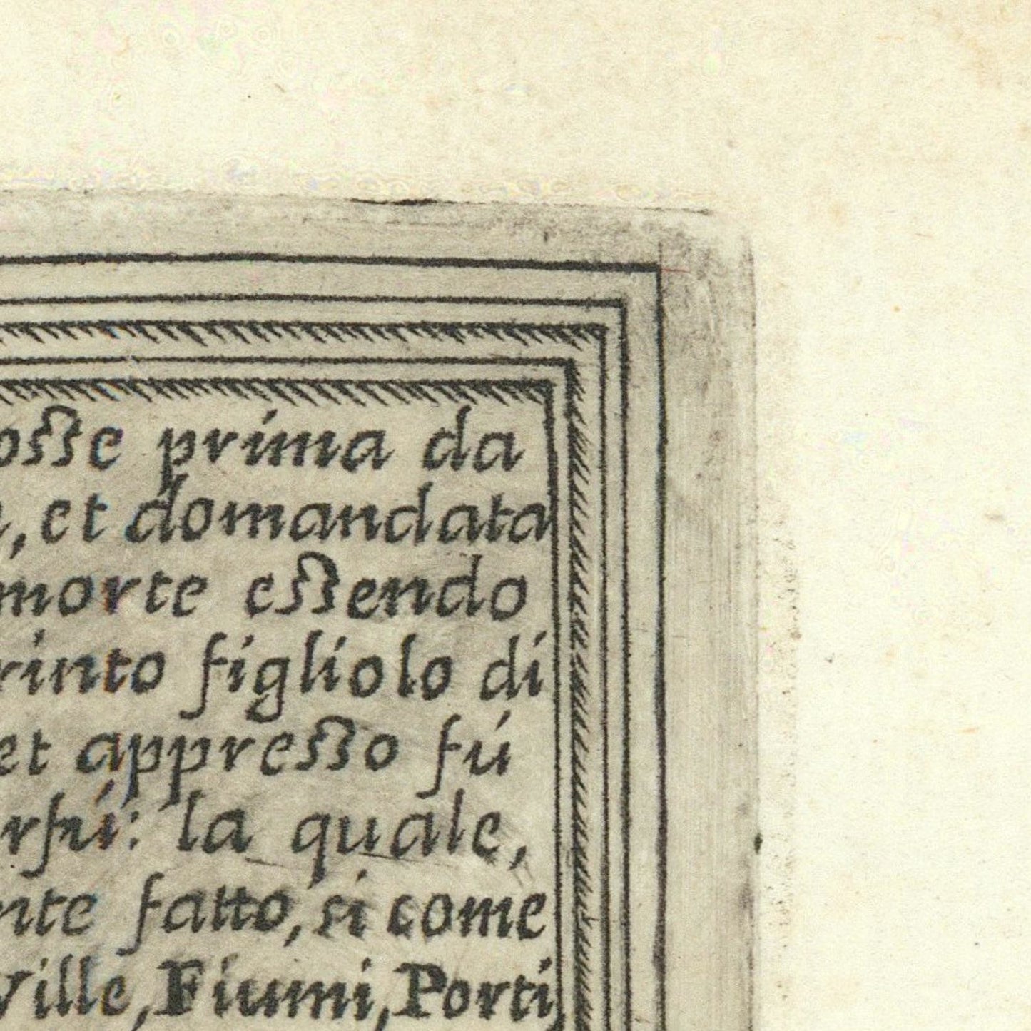 detail of the map from the top right corner