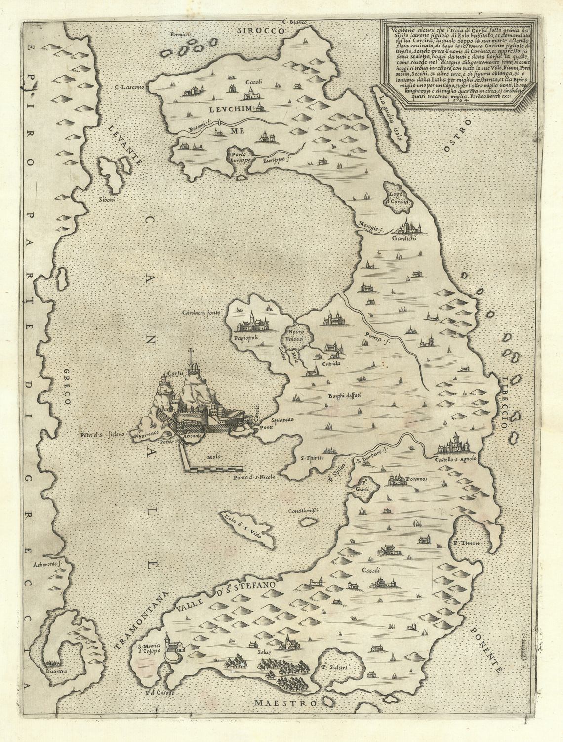 presentation of the map reproduction without a frame