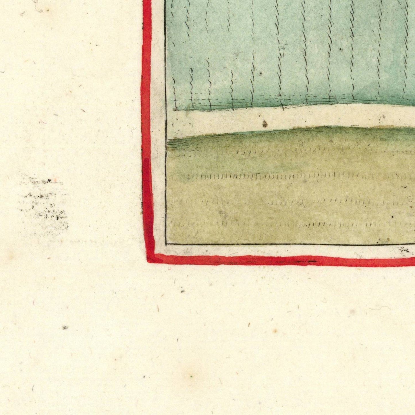 detail of the map from the bottom left corner