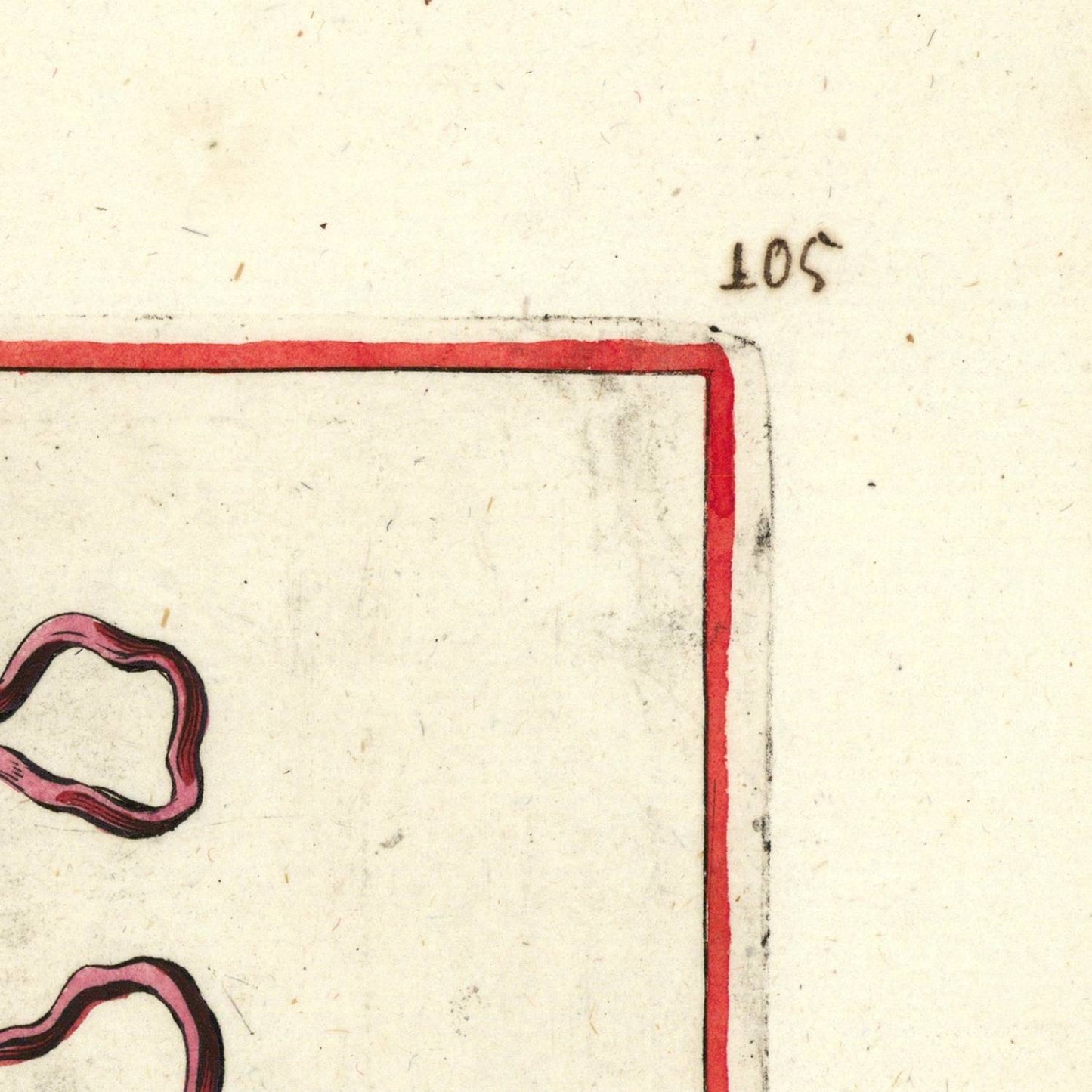 detail of the map from the top right corner