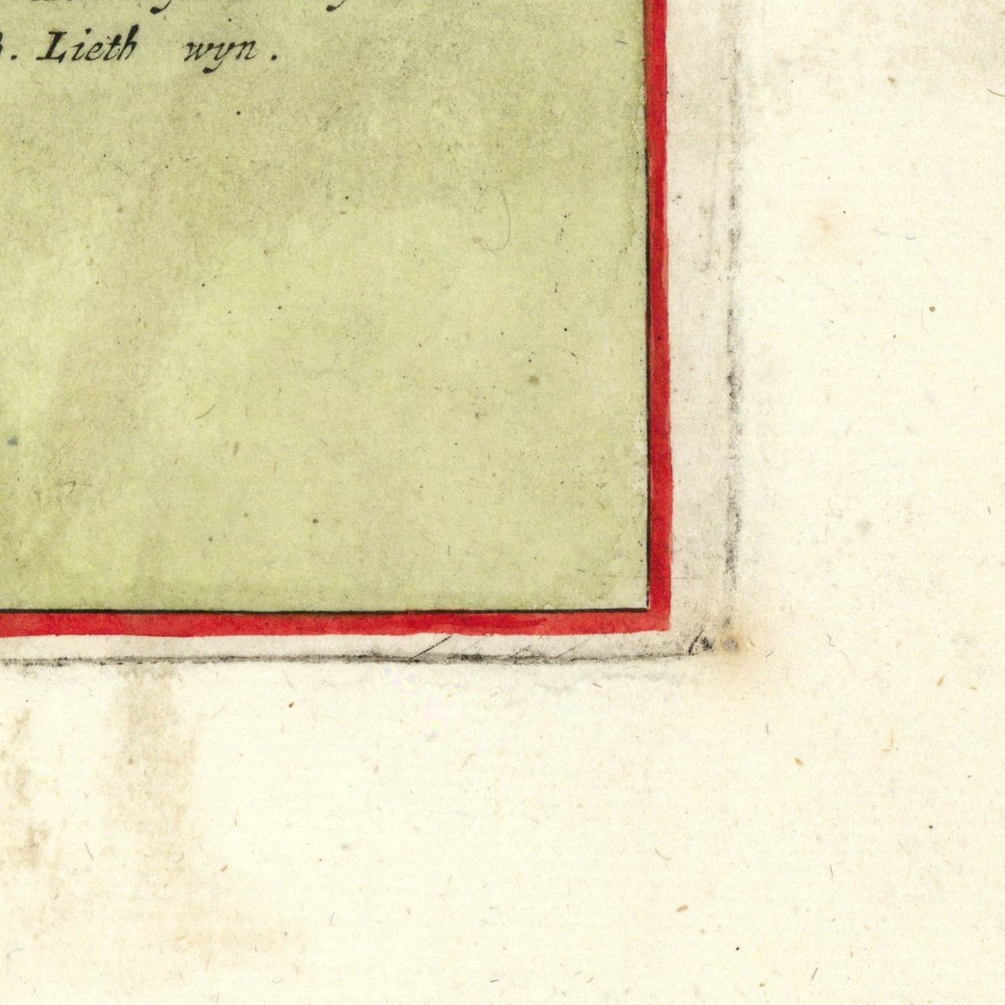 detail of the map from the bottom right corner