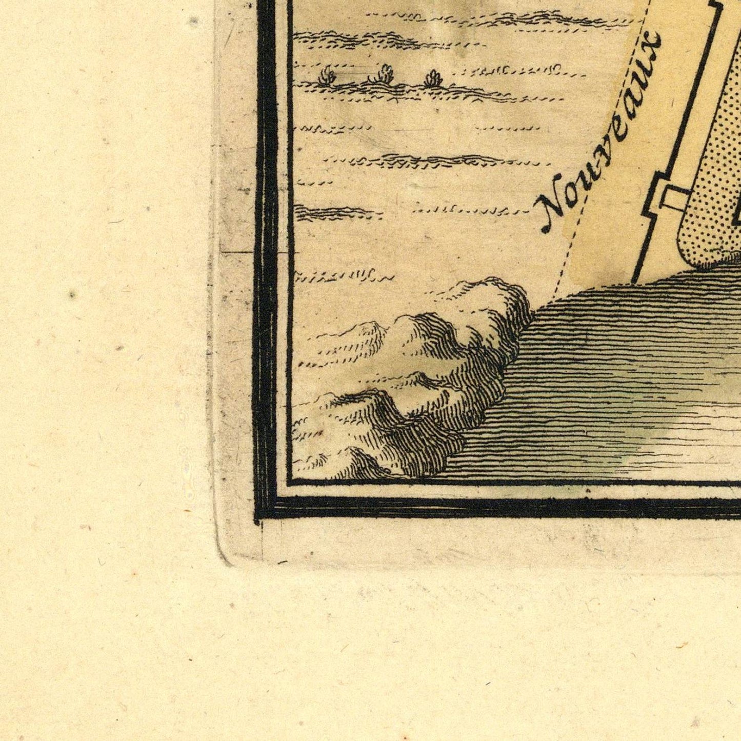 detail of the map from the bottom left corner
