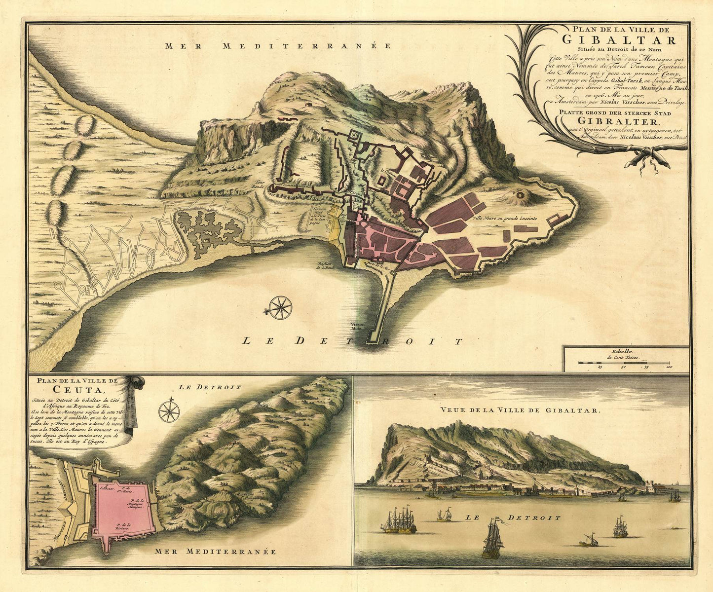 presentation of the map reproduction without a frame