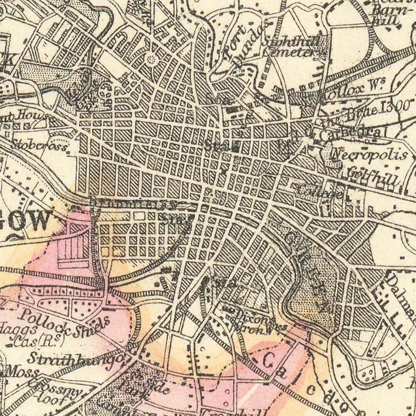 detail of the map from the centre
