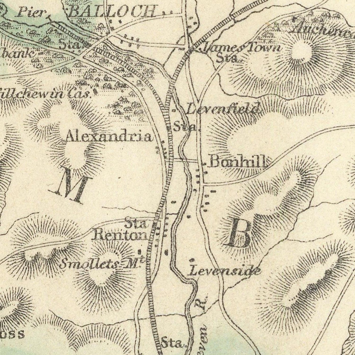 detail of the map from the centre left