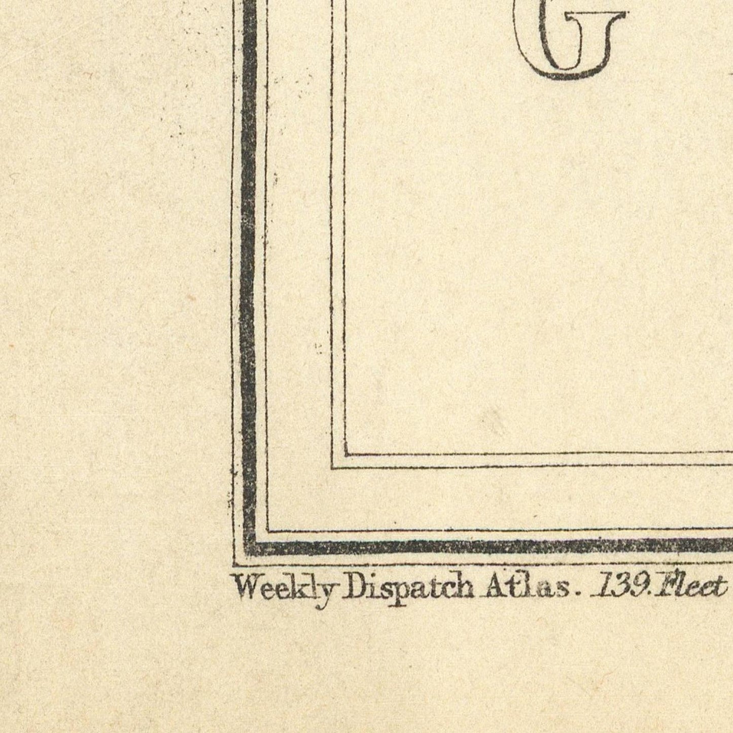 detail of the map from the bottom left corner