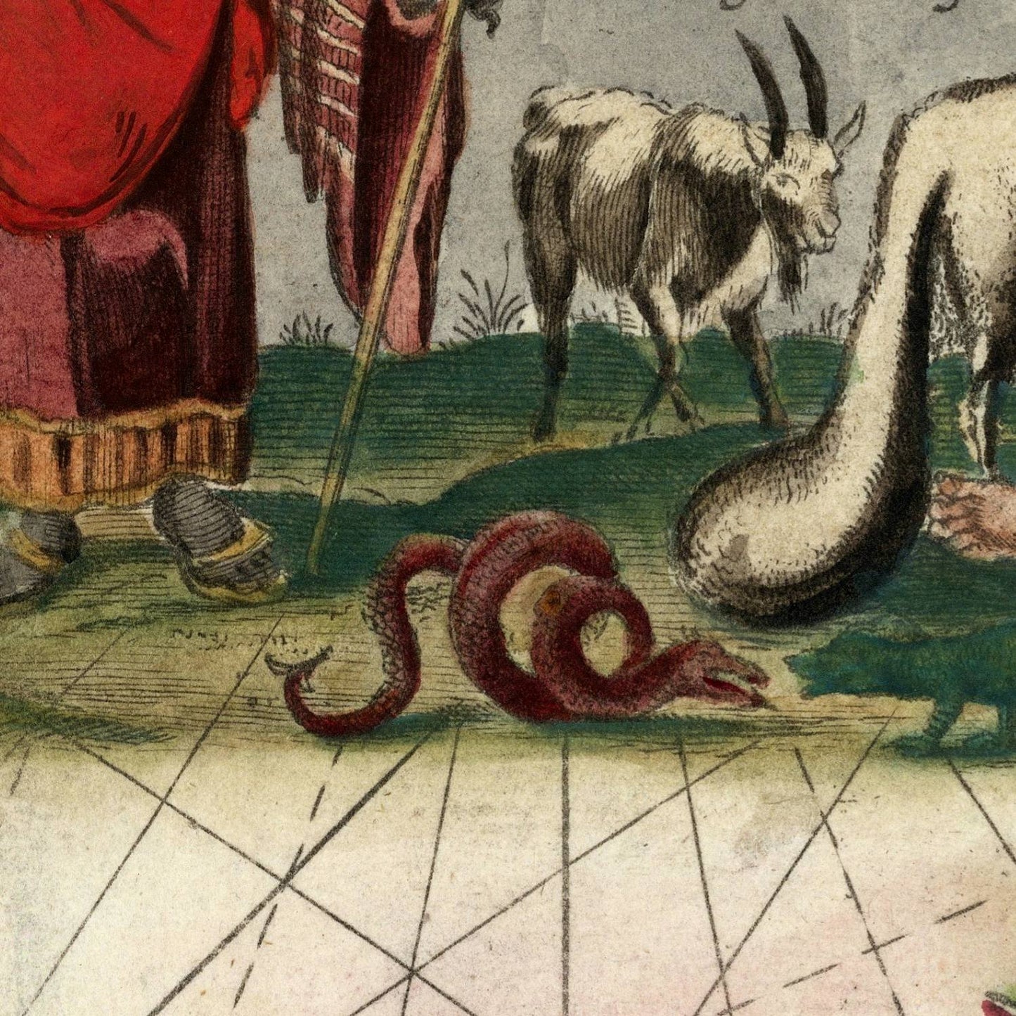 detail of the map from the centre left