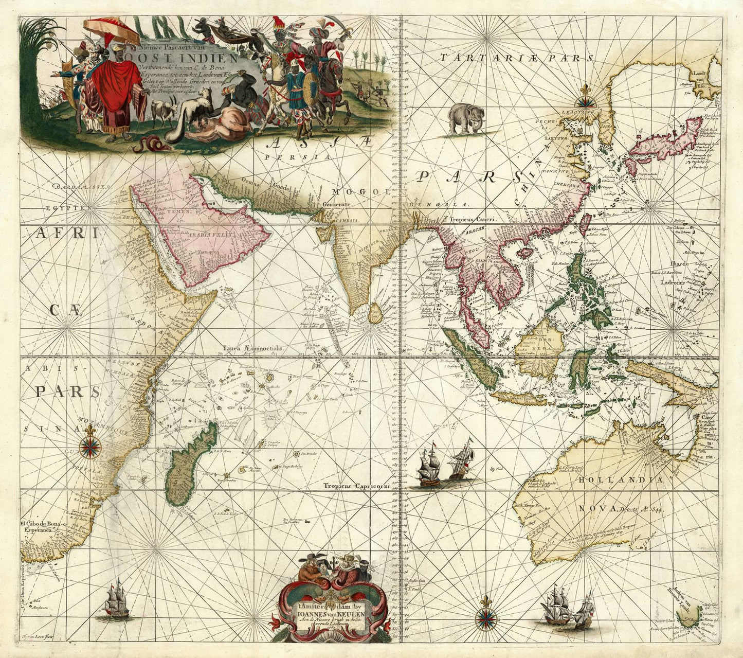 presentation of the map reproduction without a frame