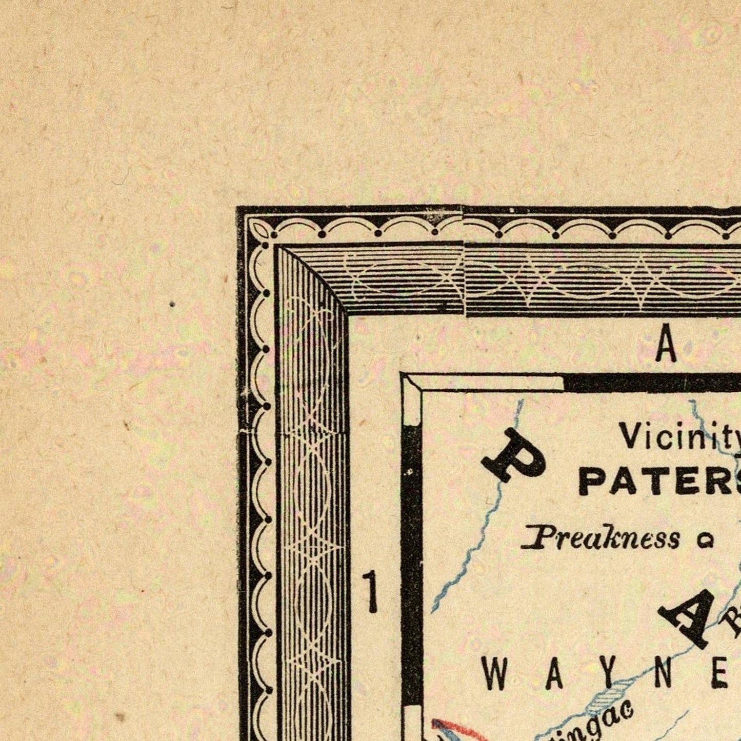 detail of the map from the top left corner