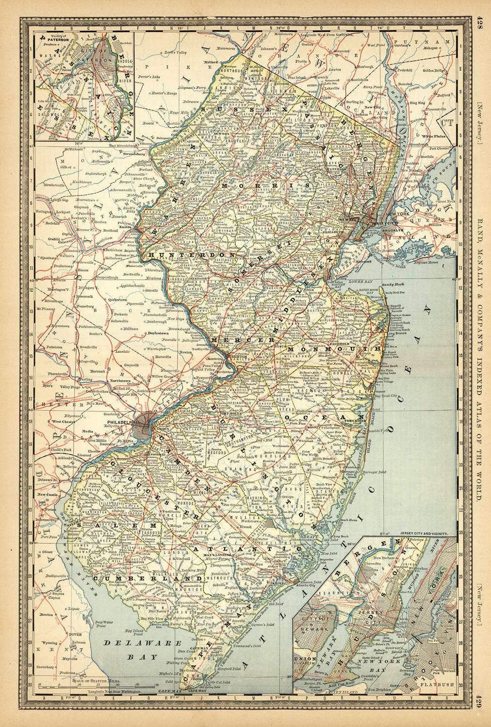 presentation of the map reproduction without a frame