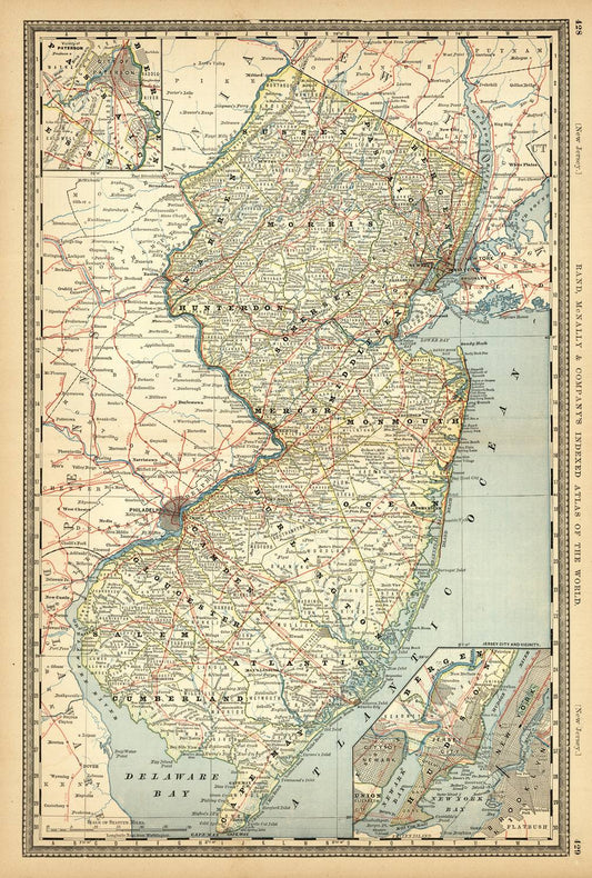 presentation of the map reproduction without a frame