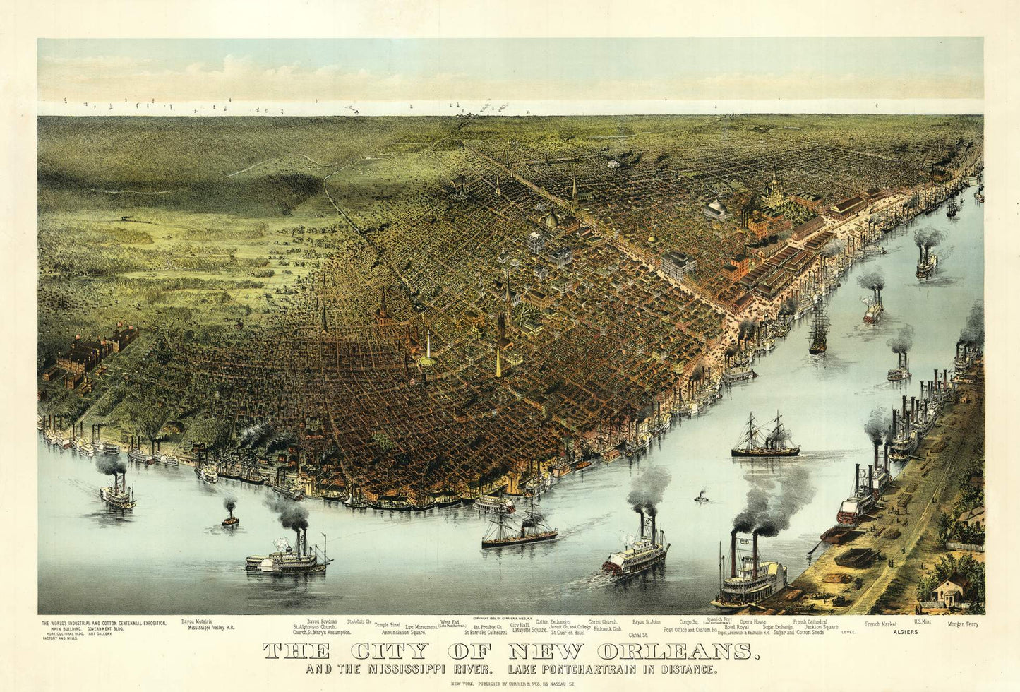 presentation of the map reproduction without a frame